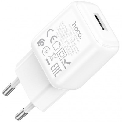 Сетевое зарядное устройство Hoco “C96A” 2.1А 1 USB-порт - белый