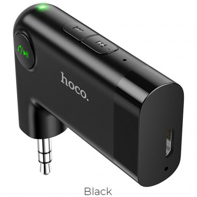 Адаптер bluetooth hoco E53 Dawn Sound BT 5.0, 3.5мм - черный