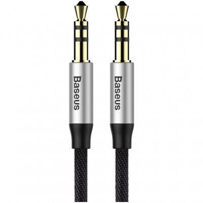 Кабель Baseus Yiven Audio Cable 3.5mm Male Audio M30 1.5m Silver+Black (CAM30-CS1)