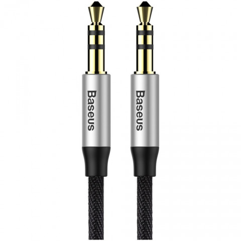 Кабель Baseus Yiven Audio Cable 3.5mm Male Audio M30 1.5m Silver+Black (CAM30-CS1)