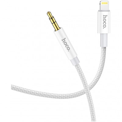 Кабель Hoco UPA19 AUX Lightning - Jack 3,5mm 1м - серебристый