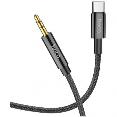Кабель Hoco UPA19 AUX Type-C - Jack 3,5mm 1м - черный