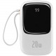 Внешний аккумулятор с выдвижным кабелем Lightning 20000mAh 20W Baseus Qpow Pro PPQD060202 - белый