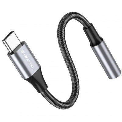 Адаптер Borofone BV16 Type-C-3.5мм metal grey, 217608