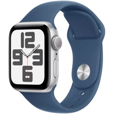 Умные часы Apple Watch SE (2024) 40mm GPS Silver Aluminum Case Denim Sport Band