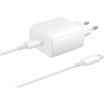 Сетевое зарядное устройство Samsung 45W с кабелем Type-C на Type-C - белый