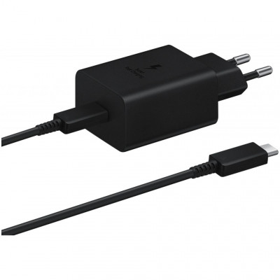 Сетевое зарядное устройство Samsung 45W с кабелем Type-C на Type-C - чёрный