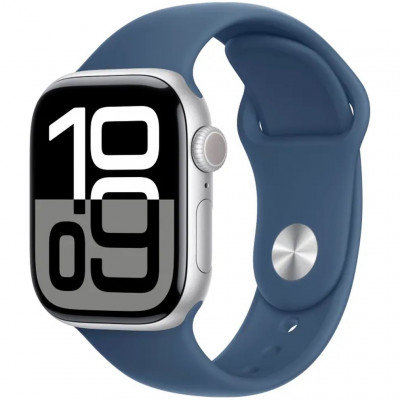 Умные часы Apple Watch Series 10 42mm GPS Silver Aluminum Case Denim Sport Band