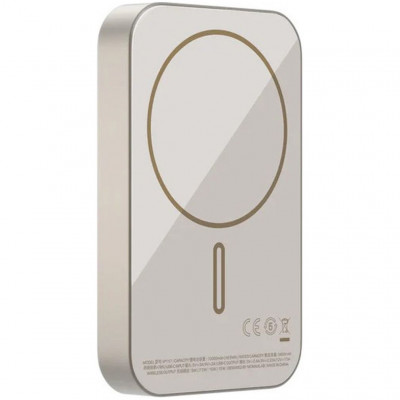 Внешний аккумулятор 10000mAh магнитный с Qi Momax Q.Mag X1 - Titanium