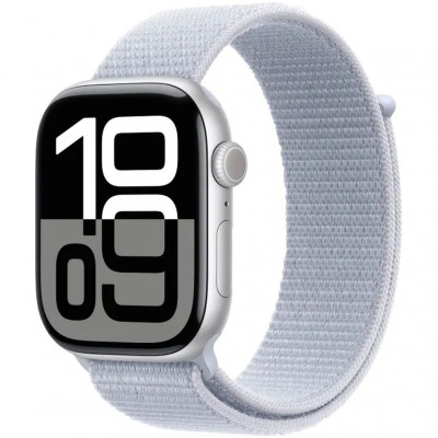 Смарт-часы Apple Watch S10 46мм Silver Aluminum Case Blue Cloud Sport Loop One Size