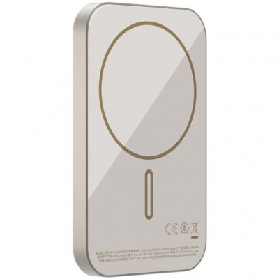 Внешний аккумулятор 5000mAh магнитный с Qi Momax Q.Mag X1 - Titanium