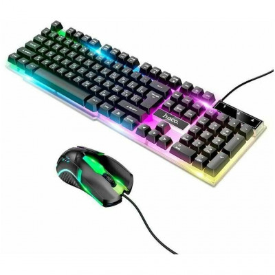 Проводная игровая клавиатура + мышь Hoco GM18 Luminous