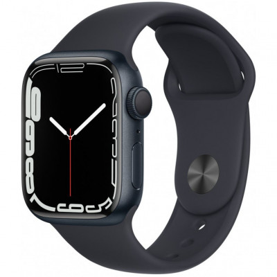 Умные часы Apple Watch Series 7 45mm Midnight Aluminium Case Midnight Sport Band Б/у