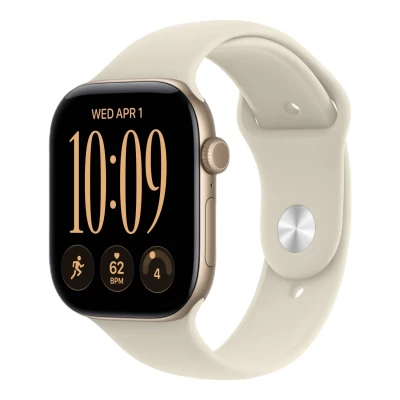 Умные часы Apple Watch Series 12 46mm GPS Light Gold Aluminum Case Sand Sport Band M/L