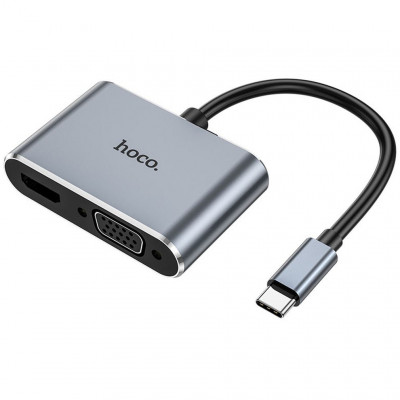 Переходник Hoco HB29 Multifunction adapter (Type-C to HDTV+VGA)
