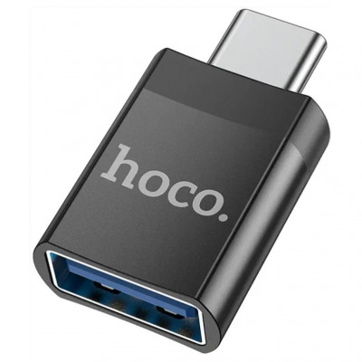 Переходник Hoco UA17 Type-C male tu USB 3.0 - черный
