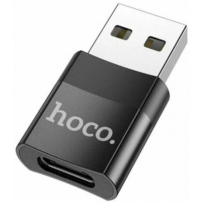 Переходник Hoco UA17 USB male to Type-C - черный