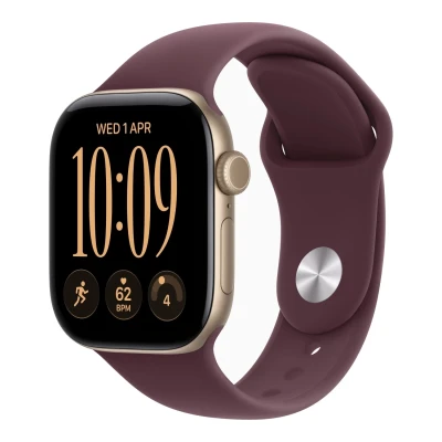 Умные часы Apple Watch Series 12 42mm GPS   Light Gold Aluminum Case Burgundy Sport Band S/M