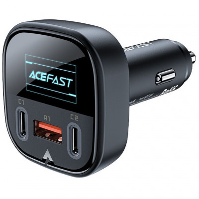 Автомобильное зарядное устройство 101W, 2xType-C, 1xUSB-A  Acefast B5 - черный