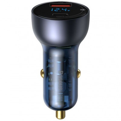 Автомобильное зарядное устройство 65W QC+PPS Baseus CCKX-C0G - темно-серый