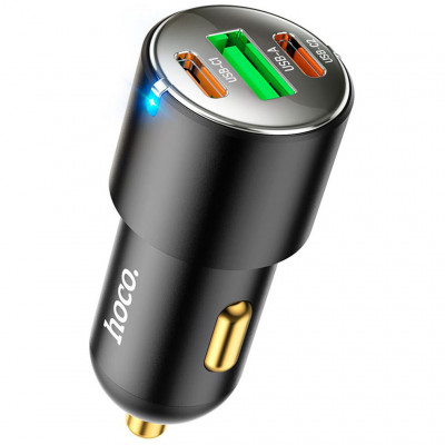 Автомобильное зарядное устройство 45W 1xUSB-A, 1xType-C Type-C hoco NZ6 - черный