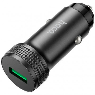 Автомобильное зарядное устройство 18W QC3.0 hoco Z49A Level - черный